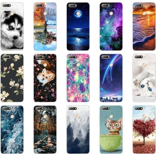 B For Huawei Honor 7C Case Cover 5.7" Soft TPU Silicone Bumper Honor 7C Cases for Huawei Honor 7C AUM-L41 Phone Case Back Cover