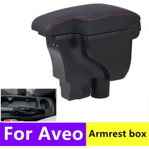 For Aveo armrest box central Store content Storage box with cup holder ashtray USB interface products