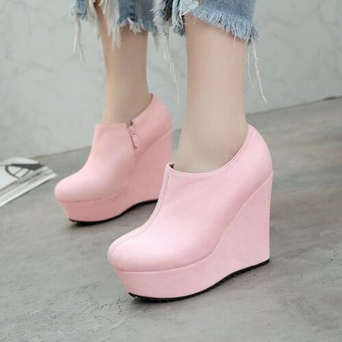 DUEQGI Women's Wedge Ankle Boots