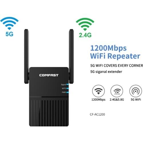 1200Mbps Comfast Dual Band 2.4+5 Ghz Wireless Wifi Router High Power Wifi Repeater Wifi Extender Long Range Wlan Wi-fi Amplifier