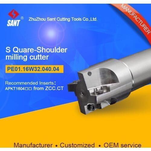 ISO standard indexable square shoulder milling tools holder for CNC lathe machining center with high precision PE01.16W32.040.04