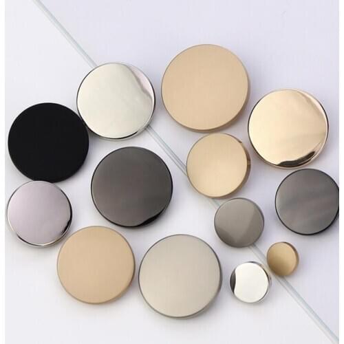 Metal Shank Button Round Sewing Buckle Suit Cashmere Coat Jackets Clothes DIY Decoration Accessories 20pcs