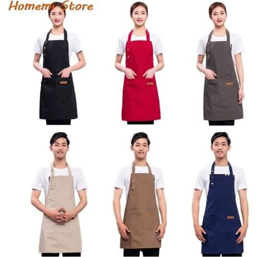 Brief Kitchen Adjustable Apron Wipeable Waterproof Oil-Proof Kitchen Nail Shop Apron For Unisex Baking Accessories