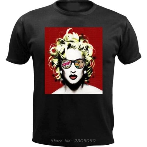 Pop Art Madonna Singer Music Graffiti Picture Men T Shirt Birthday Gift Cool Summer Cotton T-shirt Funny Tshirt Tees Harajuku