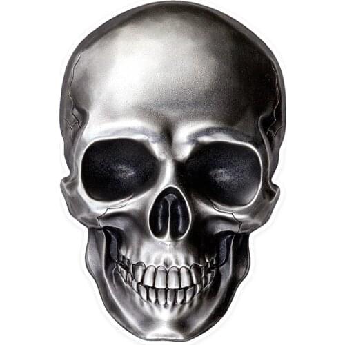 S50109# 13CM/15CM/17CM Personality PVC Decal Bright Skull Waterproof Car Sticker on Motorcycle Laptop Decorative Accessories