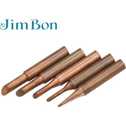 JimBon 900M T Series Pure Copper Soldering Iron Tip Lead-free Welding Sting For Hakko 936 FX-888D 852D+ Soldering Station