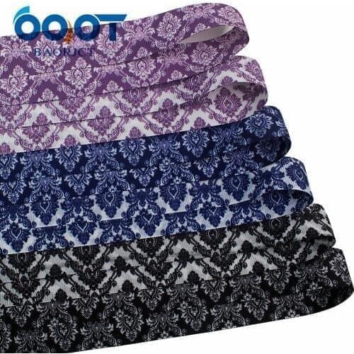 OOOT BAORJCT L-20118-103,38mm 10yards Double-sided ink flower Thermal transfer Printed grosgrain Ribbons,bow cap,DIY accessories