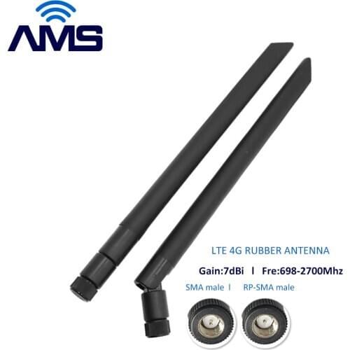 AMS Factory Wholesale 4G Wifi router aerial Indoor Folding SMA Omni 7dBi External Wireless Lte 4G Rubber Duck Antenna