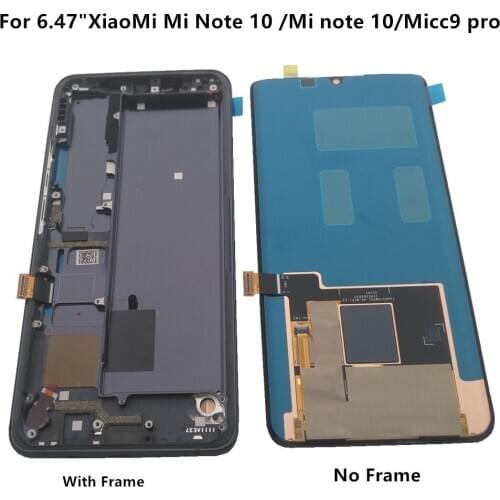 Original For 6.47" For For Xiaomi MI Note 10 mi note10 LCD Display +Touch Screen Digitizer Assembly For MI note 10 pro CC9 Pro