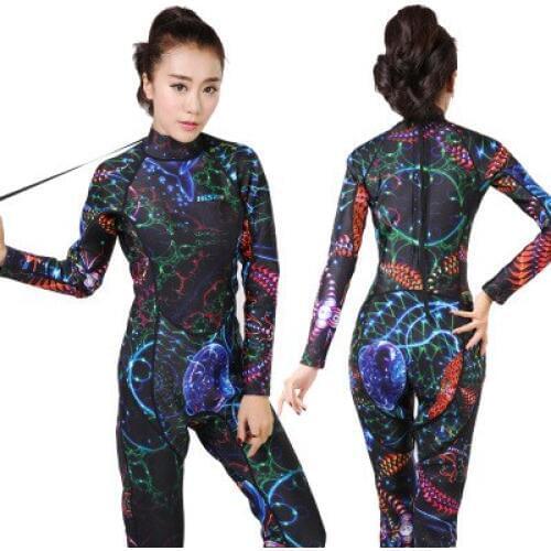 Autumn Winter Thick Warm Women Neoprene Spearfishing Wetsuit 3mm Diving Suits Surfing Bodysuits Swimming Water Gears
