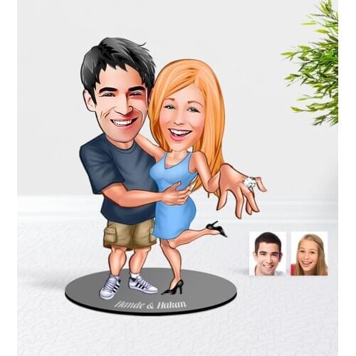 Personalized Custom Sweetheart Caricature Of Wooden Trinket Model-20 Reliable Modern Simple Gift Special Design Good Quality Surprise dear