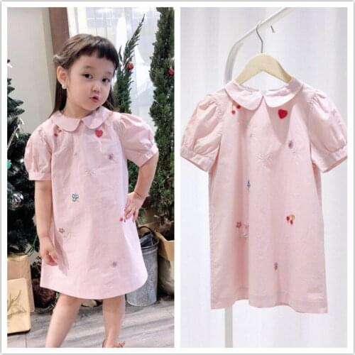 Baby girls dress Heavy recommendation spring summer Sweet and refined handmade sequin embroidered dress kids lovely clothes