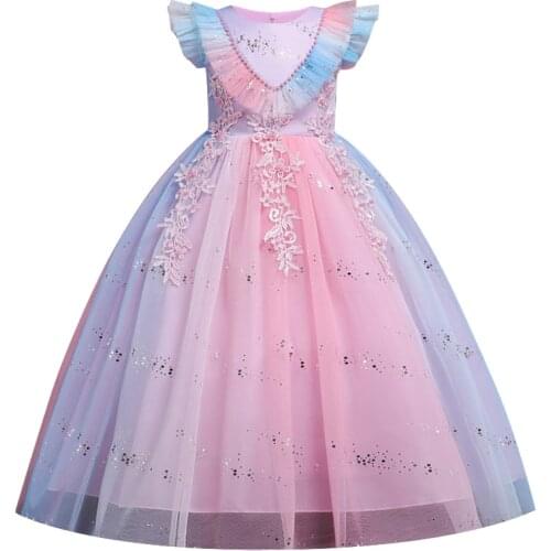 Girl in Evening Dress Girl in Christmas Dress 2019Formal Flower Girl Dressup Junior Ball Girl Dress Dress Baby Clothes