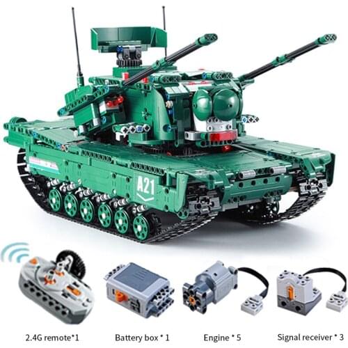 1498pcs RC Car Military M1A2 Abrams Main Battle Tank US Model Building Blocks Bricks WW2 Remote Control Kids 1:20 Gift Toys