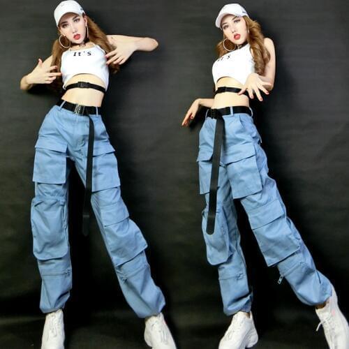 Stage Costumes For Singers Dj Ds Dancer Adults Street Dancing Clothes Festival Outfit Vest Overalls Pants Hip Hop Wear DNV12156