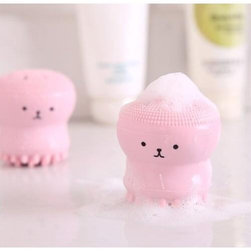 Face Cleansing Silicone Brush Facial Cleanser Pore Cleaner Face Scrub Washing Brush Skin Care Massage Wash Tool