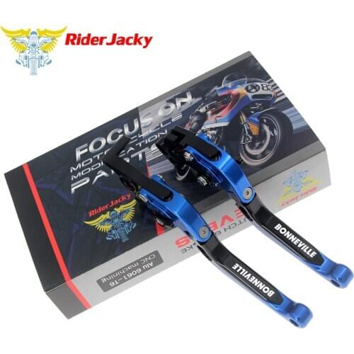 Riderjacky For Triumph BONNEVILLE /SE/T100/Black 2006-2015 2012 2013 2014 Motorcycle CNC Folding Extendable Brake Clutch Levers