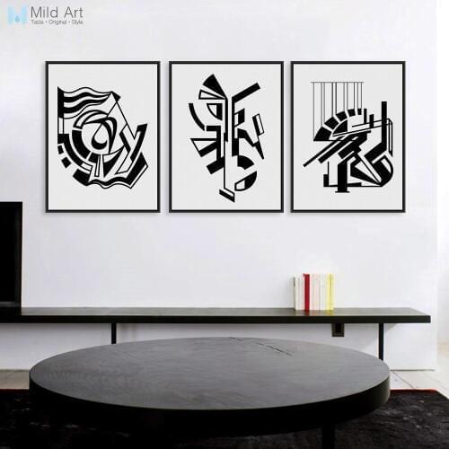 Modern Minimalist Nordic Black White Symbol A4 Large Art Prints Poster Abstract Wall Picture Canvas Painting Custom Home Decor