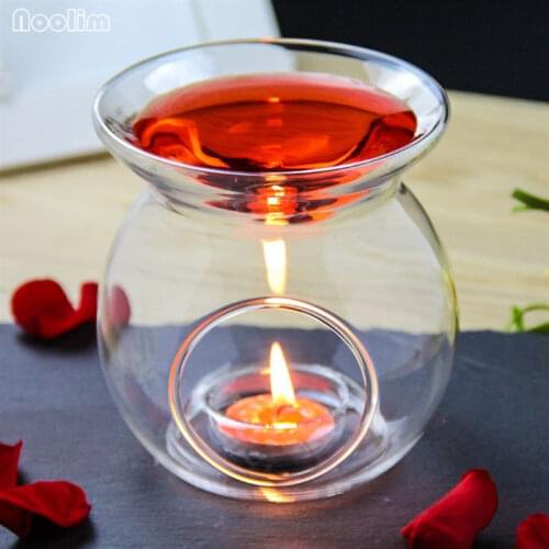 NOOLIM Glass Oil Burner Home Decorations Aroma Furnace High Quality Candle Aromatherapy Oil Lamp Romantic Gifts And Crafts