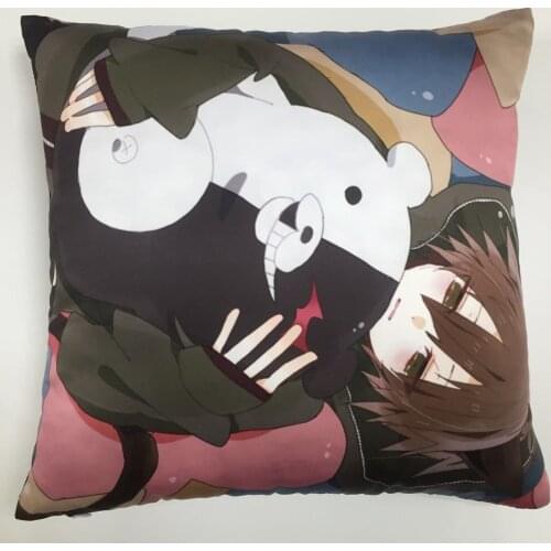 Super Danganronpa 2 Naegi Makoto Monokuma Anime Two Side Pillowcases Hugging Pillow Cushion Case Cover Otaku Cosplay Gift New