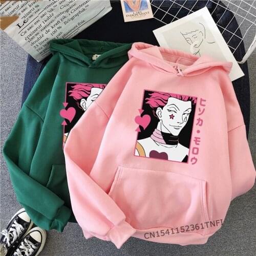 Hisoka Hoodie Hunter X Hunter Warm Anime Letter Printed Streetwear Loose Women Clothes Harajuku Men Oversized Sweatshirt Unisex