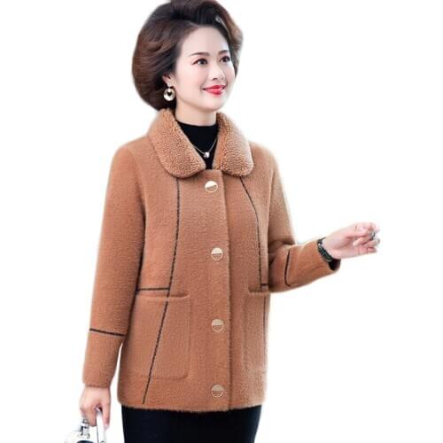 Trending Products Shaggy Coat Youth Clothing Women Fur Jacket Autumn Short Outerwear Imitate Mink cashmere Tops High Quality 411