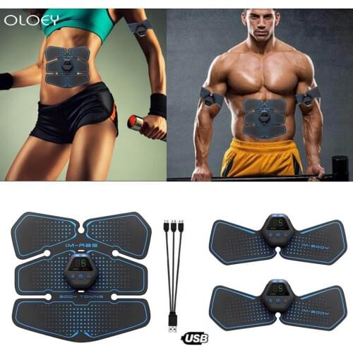 USB Abdomen Muscle Trainer Stimulator EMS Muscles Electrostimulator Toner Gym Wireless Vibration Body Slimming Fitness Equipment