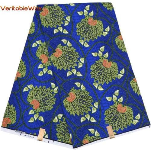 Veritablewax 1Yard African Ankara Real Wax Printed Fabric High Quality Polyester Nigerian Tissus Fabric Women Diy Dress Making