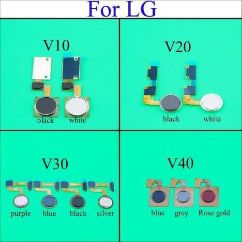 YuXi For LG V10 v20 v30 v40 Fingerprint Sensor Scanner Flex Cable Phone Back Return Key Home Button Replacement Parts