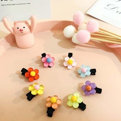 Summer Candy Color Small Flower Girls Hairpin Hair Clips For Women 8pcs/set Hairpin Mini Bangs Clip Hair Accessories Headwear
