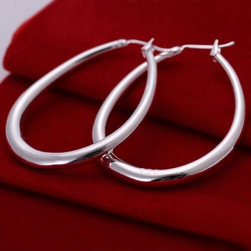 Wholesale High Quality Jewelry Silver plated Solid U Shaped Earrings for Women best gift SMTE080