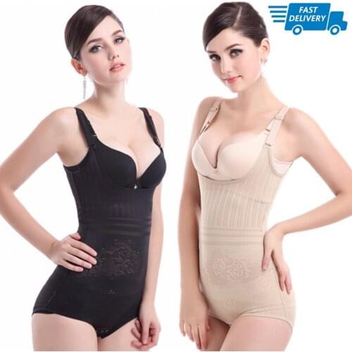 Womens One Piece Postpartum Body Shapers Thin Lace Fat Burning Waist Trainer Slimming Transparent Shapewear Weight Loss Corset