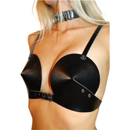 Women Sexy Bra Underwear Female Backless PU Bra Pole Dancing Costume Stage Nightclub Bar DS Bellydance Dance Tops