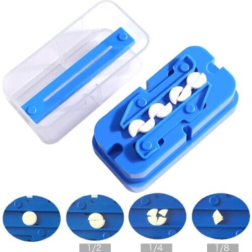 1/2 1/4 1/8 Pill Cutter Box Pill Case Medicine Tablet Cutting Machine Pastillero Divider Pill Splitter Pill Drugs Pillendoosje