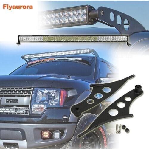 2X LED Light Bar Mounting Brackets 50 Inch work light bracket for Ford F150 SVT Raptor accessories 2009 2010 2011 2012 2013 2014