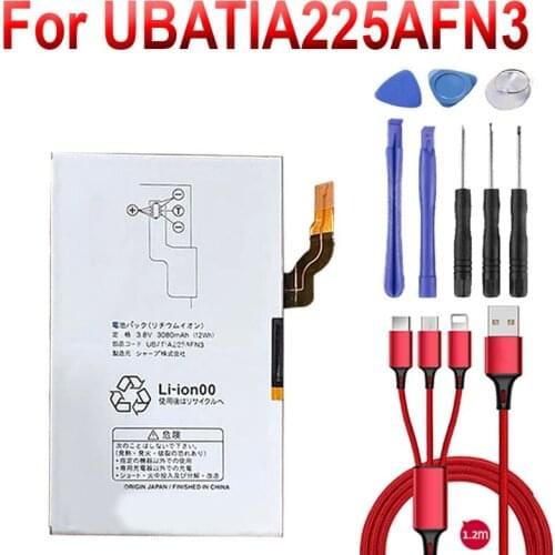 3.8V 3080mAh 12Wh UBATIA225AFN3 replacement Battery For UBATIA225AFN3 rechargeable new polymer li-ion baterias +USB cable+toolki