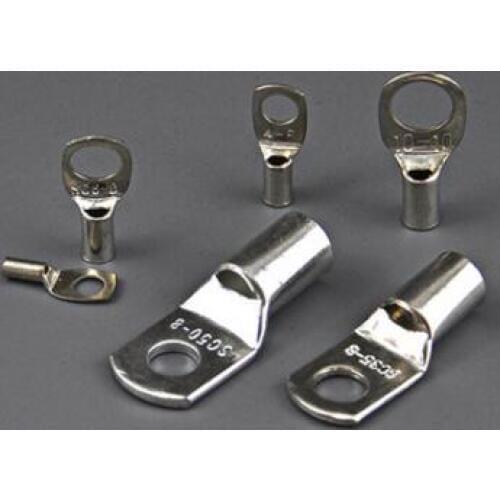 50pcs Snapshot of copper terminals SC6-5 SC6-6 SC6-8 copper nose Copper cable terminal Copper tin plated terminals