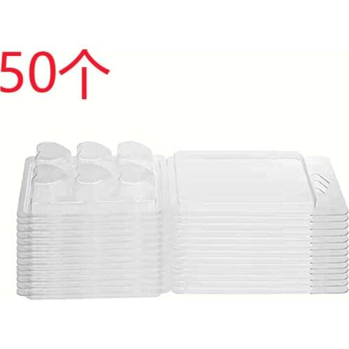 50 Pack Wax Melt Molds Heart Shape Wax Molds Plastic Candle Wax Melt Clamshells Clear