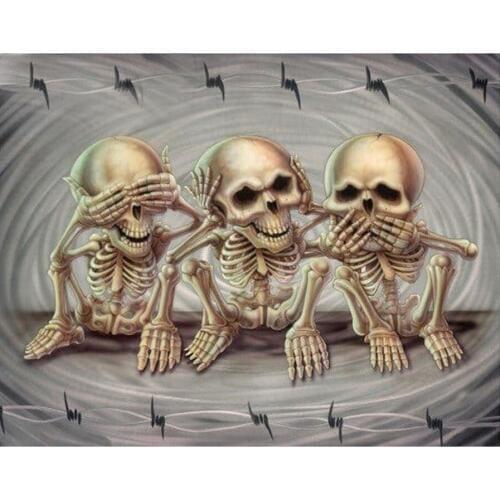 Diamond Embroidery Skull Icon 5D DIY Diamond Painting Cross Stitch Mosaic Art Picture of Rhinestones Halloween Gift Home Decor