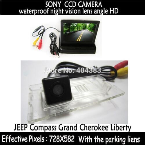 Car accessories RearView Mirror Monitor+Special HD CCD Car rear view camera waterproof for JEEP Compass Grand Cherokee Liberty