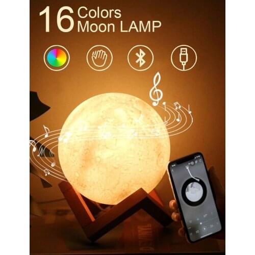 Islam Bluetooth Speakers Quran Wireless Muslim 3D Moon Touch Night Light Quran Speakers With Light Koran Lamp