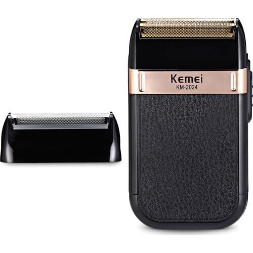 Kemei Electric Shaver Safety Razor Double Edge Classic Mens Shaving Rechargeable Electric Beard Trimmer Wet-Dry Dual Use Razor