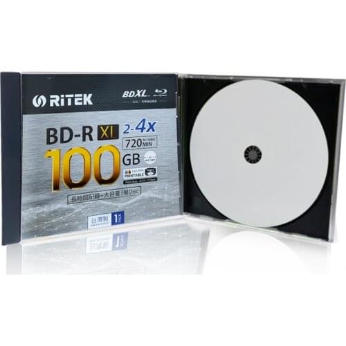 Free Shipping Blue Ray Disc BD-R XL 100GB Triple Layer Bluray DVD BDR 100g 4X 5pcs/Lot