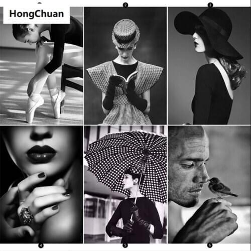 Fast delivery 5D DIY square/round diamondpainting "fashionable men and women" mosaicdiamond cross stitch homedecoration art gift