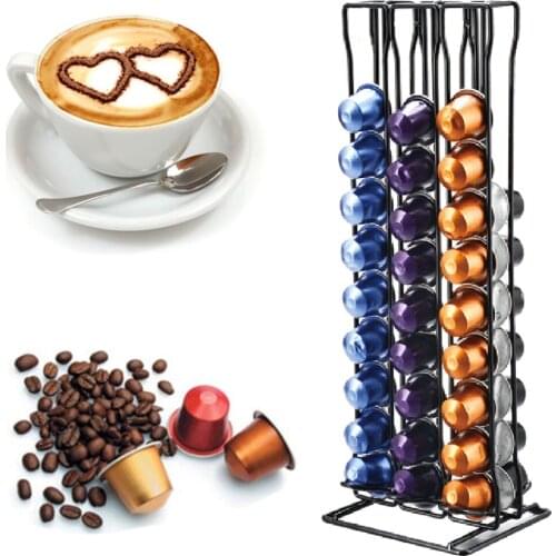 Capsule Drawer Rack Coffee Pod Holder Storage for Cafe Nespresso, for Home Kitchen or Office Breakroom Use