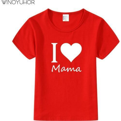 Baby Clothes Short Sleeve Girl Boy Clothing I Love Mama Design Funny Birthday Gift T Shirt Summer O-neck T-shirt Children