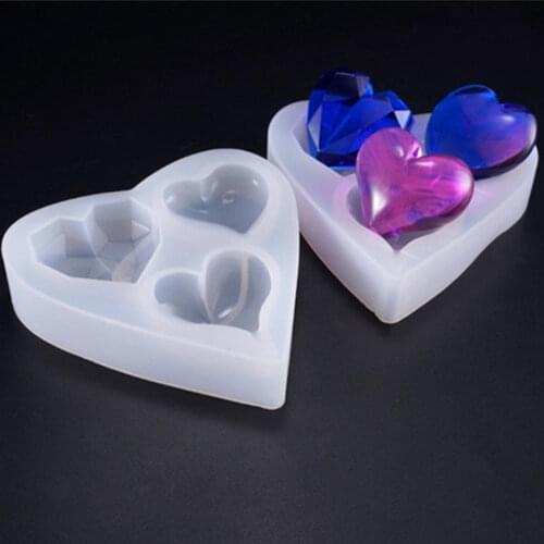 Diy Transparent Love Heart Cake Silicone Mold Pastry Tray Chocolate Candle Mold Baking Cake Decorating Tools Kitchen Accessories