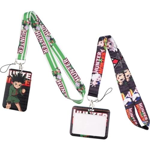 ER823 Anime Hunter Boy Lanyard Card Holder Student Hanging Neck Mobile Phone Lanyard Badge Subway Access Card Holder