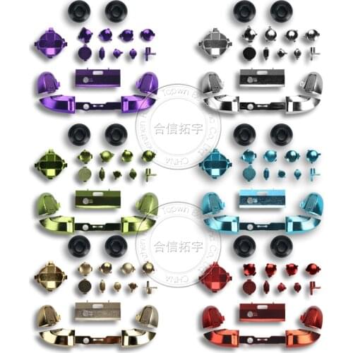 HOTHINK Replacement DIY Electroplating Buttons for XBOX Series X LB RB Bumpers ABXY On/Off Buttons for XBOX Series X