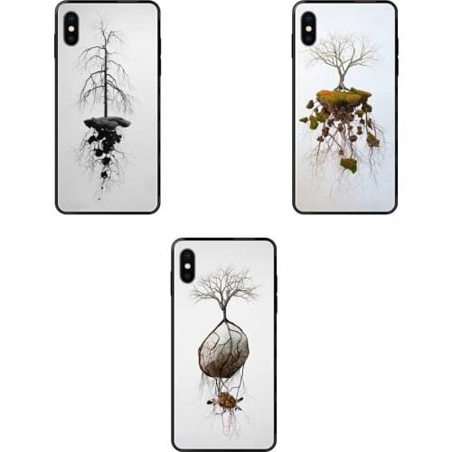 Art Tree Earth Sculptures Purple Red Flower Retail For Huawei Honor 20 20i 20s 10 10i 6A 7A 7X 8C 8X 9 9A 9I 9X Lite Pro Black